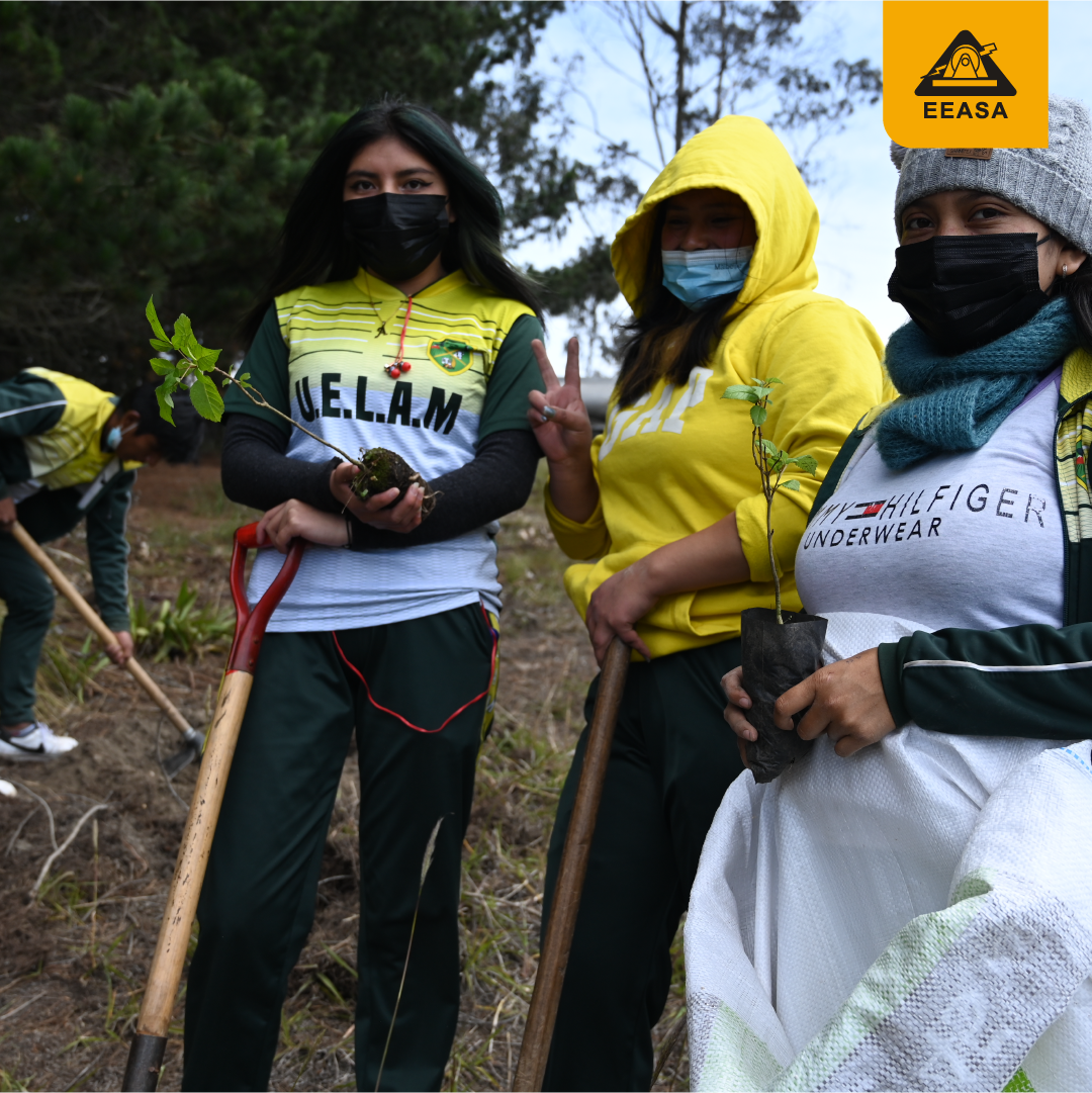 LA EEASA SEMBRÓ 1.500 PLANTAS EN EL CERRO CASIGANA DE AMBATO